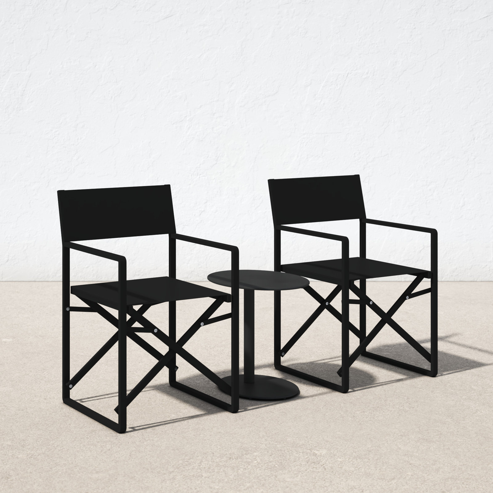 Sunset 15" Patio Bistro Set, Black