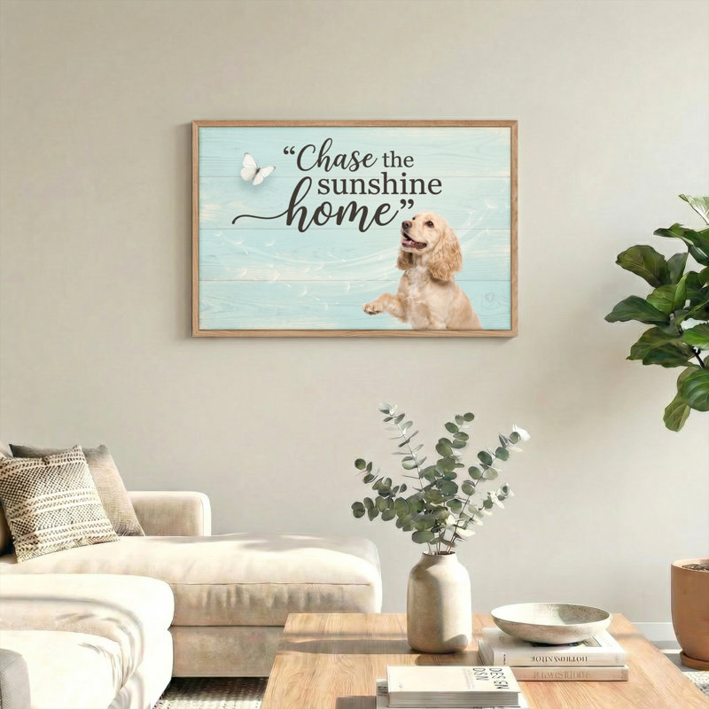 Chase Sunshine, reproduction d'art sur toile, ensemble de 1, 18"H x 24"W, Natural