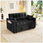 Canapé-lit moderne en velours avec lit inclinable réglable et lit escamotable, parfait pour les petits espaces et les salons