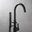 Euro Collection Single Handle Floor Mounted Roman Tub Filler Faucet with Hand Shower - Matte Black-36865954