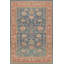 Tapis décoratif bleu à motif floral traditionnel lavable à la machine-1521870647