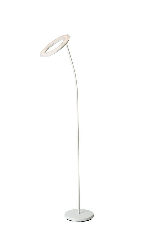 Ismail 73'' LED Torchiere Floor Lamp, Matte White