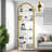 Arched Bookshelf 4/5 Tier, Industrial Open Bookcase with Metal Frame for Living Room-879183314-879183312