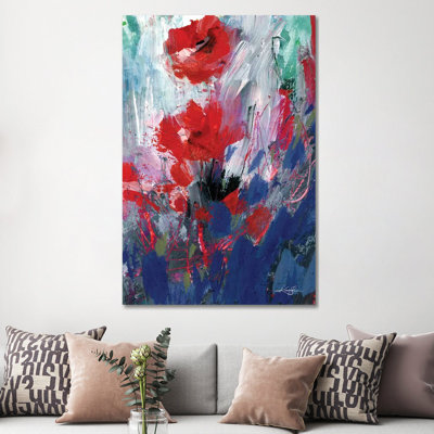 " Abstract Floral LXIX " by Kathy Morton Stanion Painting Print