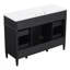 Meuble-lavabo autoportant intégré en MDF de 122 cm (48 po) avec comptoir en composite, rangements multiples et quincaillerie à fermeture amortie-439805033