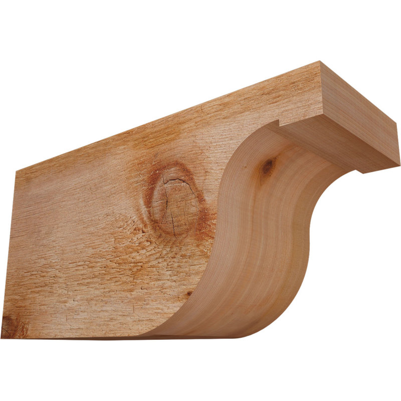 Queue de chevron Del Monte, Cèdre rouge de l'Ouest, 8"H x 6"W x 16"L