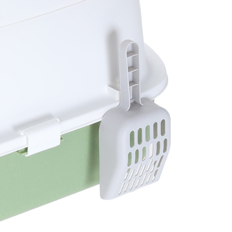 Polyethylene Plastic Litter Box with Scoop, Green