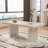  Cavira 5-Piece Modern Dining Set, Faux Marble Dining Table With Four Chairs, Black-654249881-654249880