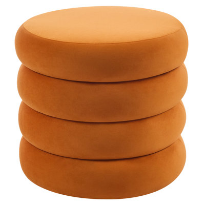 Leiani 19.5" W Round Upholstered Storage Ottoman