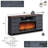 Conogher Farmhouse Fireplace TV Stand with 36" Electric Fireplace for 80 Inch TVs.-901765916