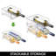 Hassania 8 Bottle Tabletop Wine Bottle Rack in Clear