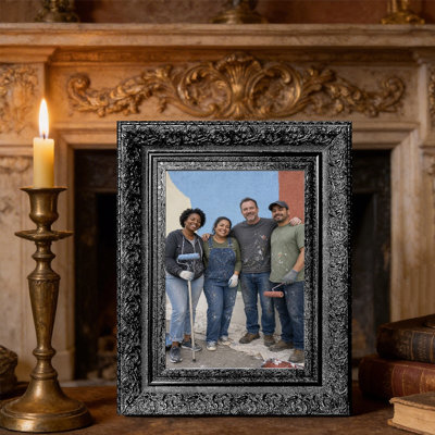Cadre photo mural 3 pièces 5 "x 7" noir pour décor de vestibule