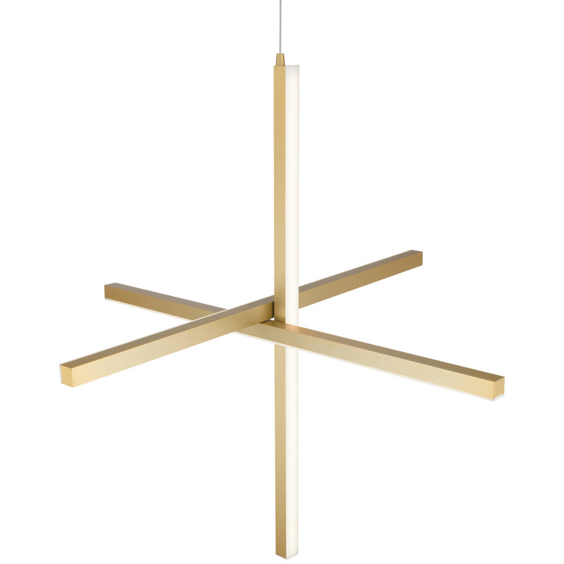 Luminaire suspendu DEL Vega - finition or brossé, Brushed Gold