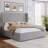 Upholstered Lift-Up Storage Bed with Wingback Headboard-1557355666-1557355665