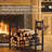 Herwiga 33'' W Wood Log Rack