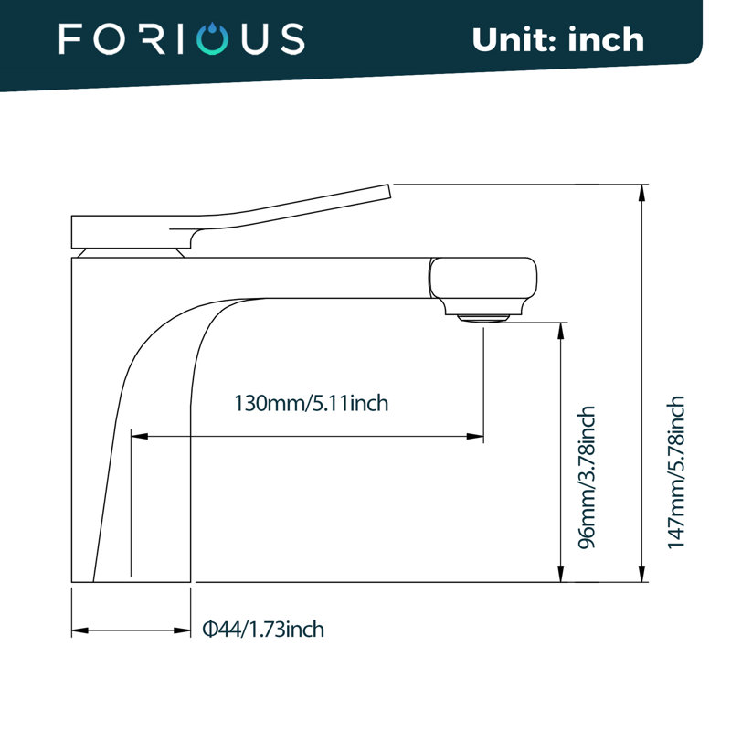 Single-Hole Single-handle Bathroom Faucet, Black