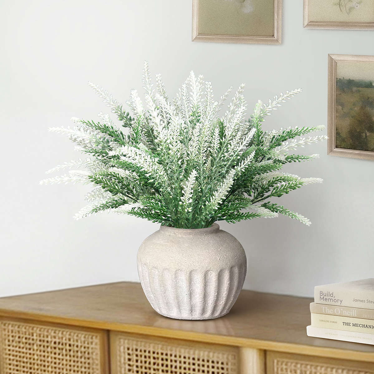 Lavender Floral Stems, White