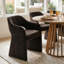 Ensemble de table de salle à manger pour 6 personnes avec table ovale extensible et 6 chaises rembourrées en chenile-1358987641