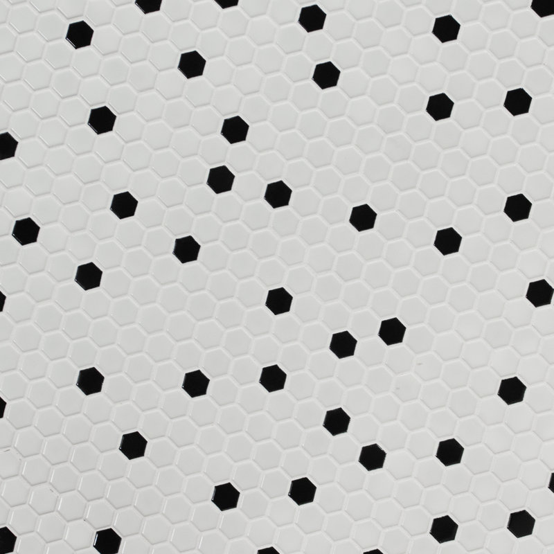 Tux Hexagon 10 in. x 12 in. Matte Porcelain Mosaic Floor and Wall Tile