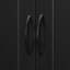 Armoire de rangement pour salle de bain avec espace de rangement multifonctionnel, tiroir avec glissières, tablette réglable, noir-1042167807