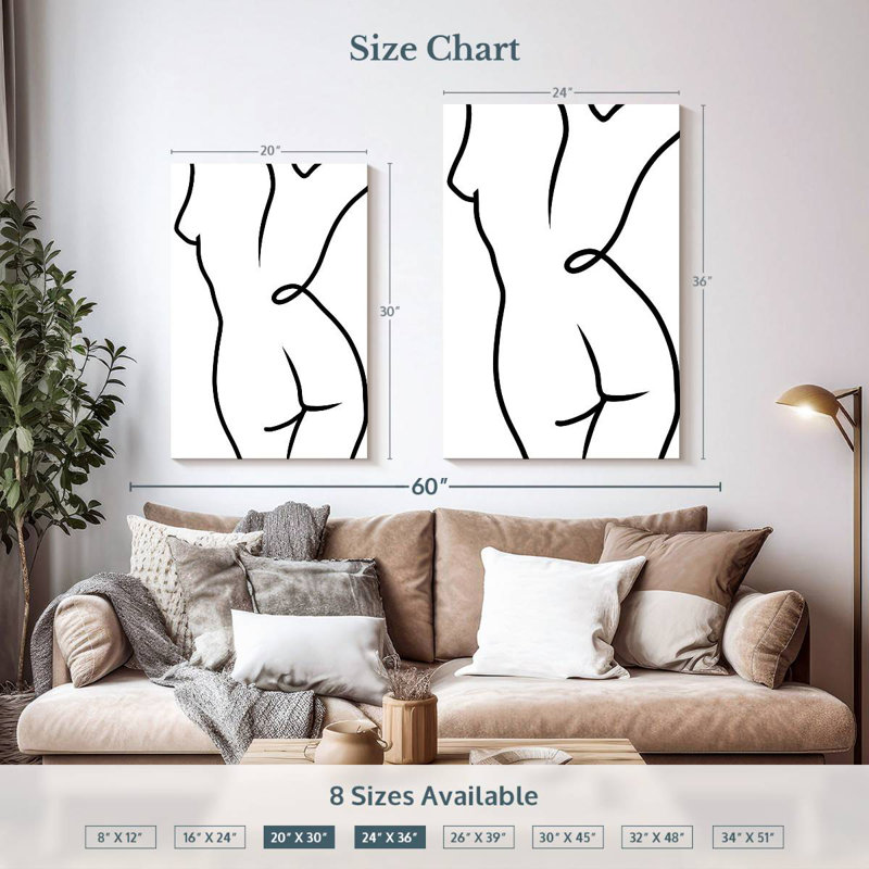 Leisha Line Nude IV, 36" H x 24" W
