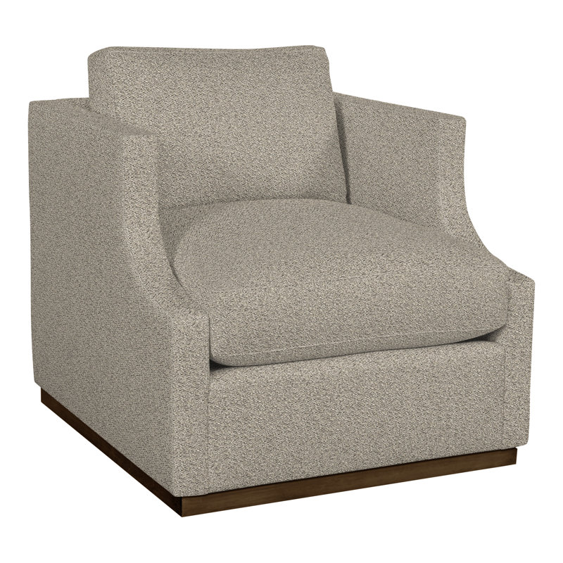 Thom Filicia Home 32" Wide Armchair, Tuck Cobalt Polyester Blend, Havana