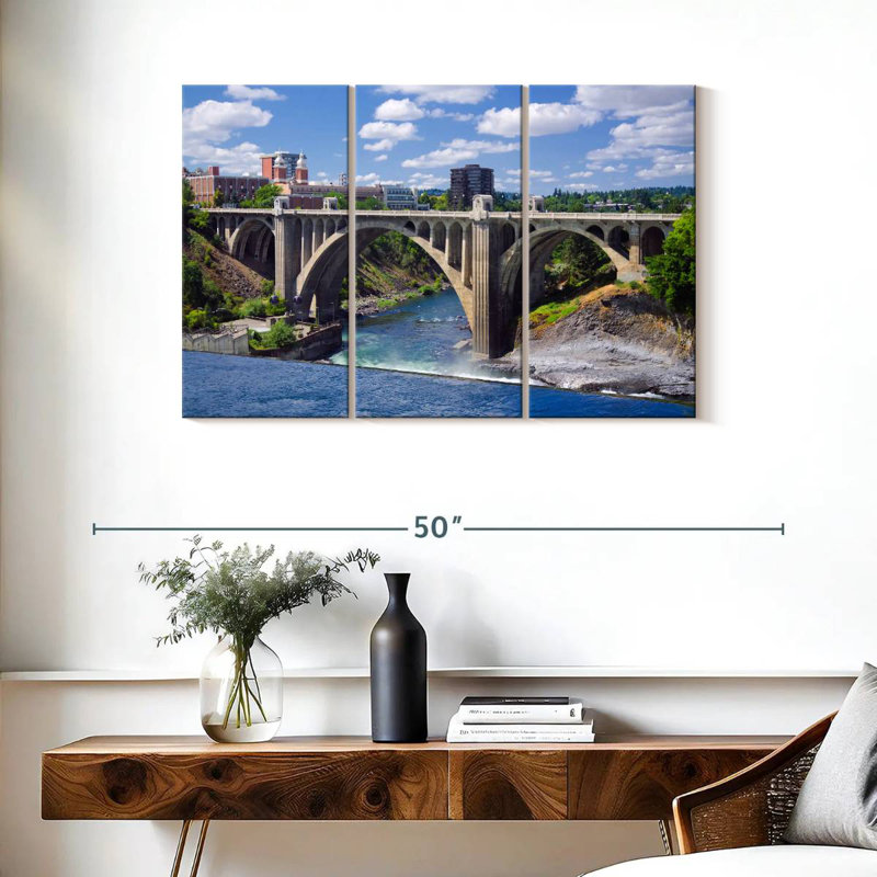 Rorry Monroe Bridge Over Spokane River, 24" H x 38" W