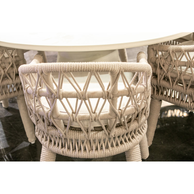 Dana Outdoor Dining Armchair, Linen Canvas Sunbrella® Canvas