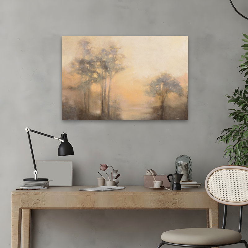 Humeur d'automne - Art d'automne brun et gris, H 16 po x l 24 po