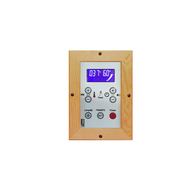 Boîte de commande électrique Smar tmak® pour sauna infrarouge et panneau de commande numérique pour sauna infrarouge avec sonde de température, 149 ℉, compatible avec 110 V / 220 V, 99 minutes