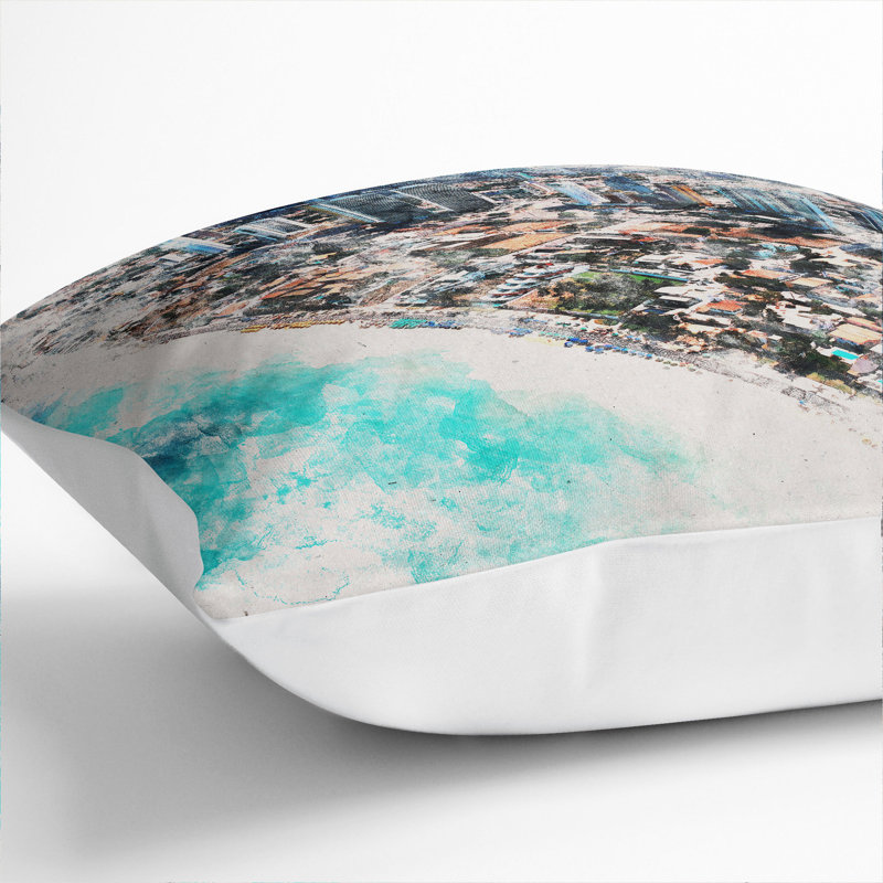 Square Cushion, White, 40cm H x 40cm W x 15cm D