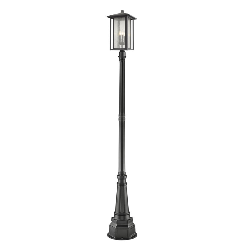 Lampadaire câblé à 3 lumières Iwan 106,69 "Iwan, Noir, H 109,27 po x l 9,25 po x P 9,25 po