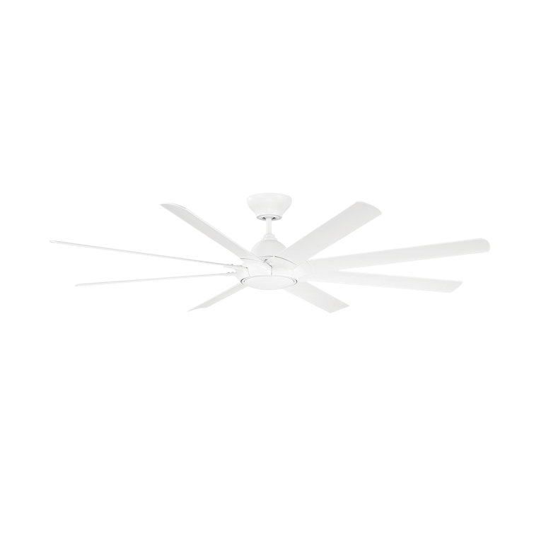 Hydra 80"  8 - Blade Smart Ceiling Fan with LED Light Kit  and Remote Control Included, Works With Alexa and iOS or Android App