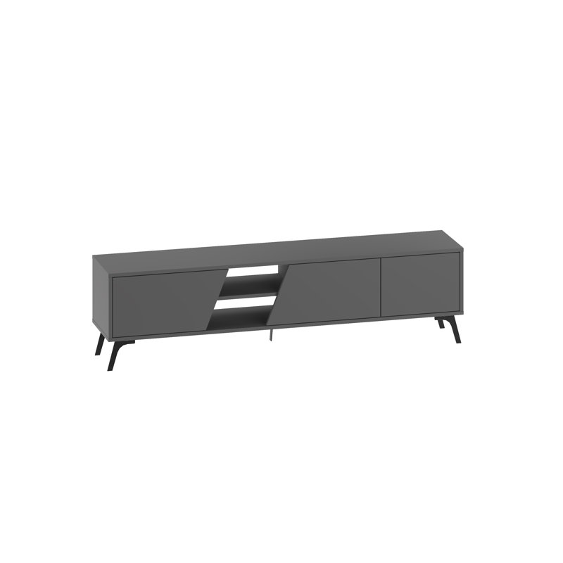 Ling 180 cm Wide Modern TV Stand Stylish Entertainment Unit for Contemporary Living Rooms, Anthracite