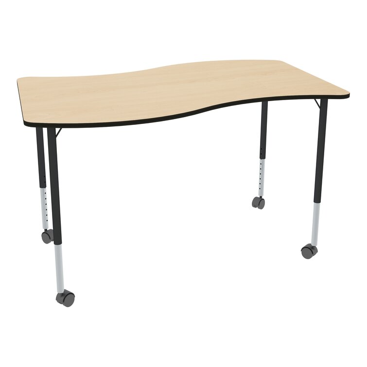 Learniture Whiteboard Adjustable Horseshoe 8 Students Activity Table