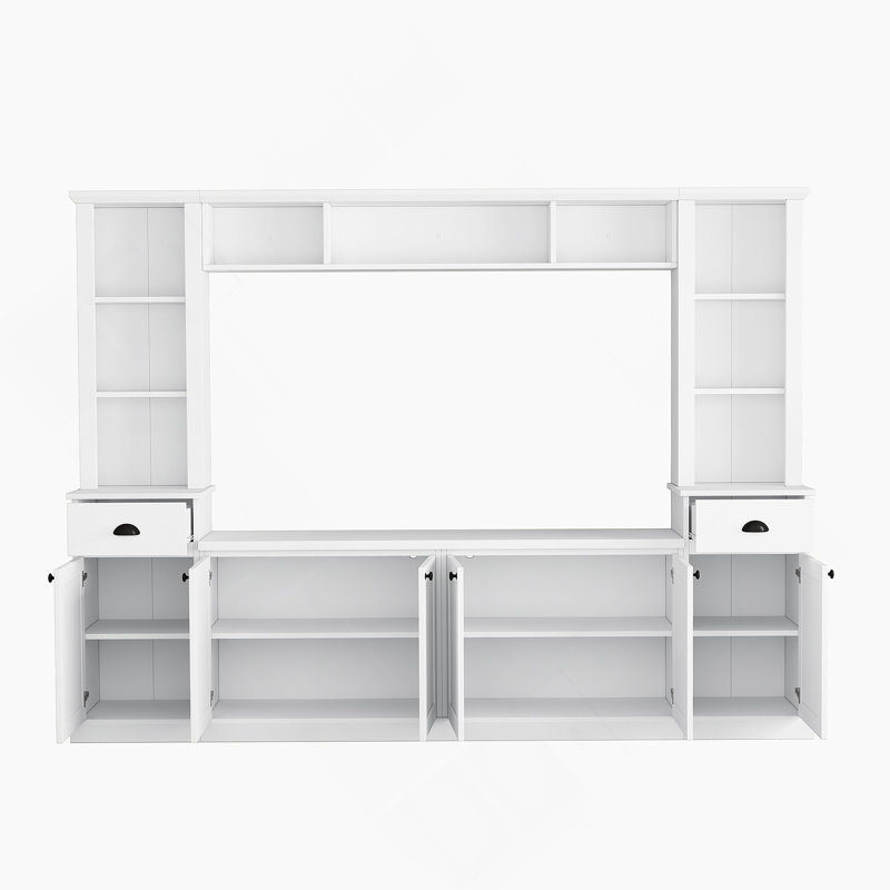 Ensemble de meuble mural Minimalist Entertainment, Blanc