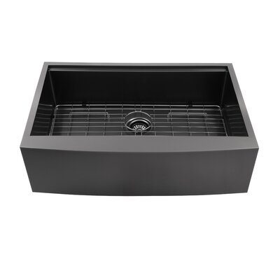 30 x 22 Inch Farmhouse Workstation Kitchen Sink Gunmetal Black Stainless Steel Kitchen Sink -  Lordear, H-LABS3022R1