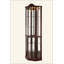 Vitrine d'angle vitrée lumineuse avec tablettes réglables-829550328