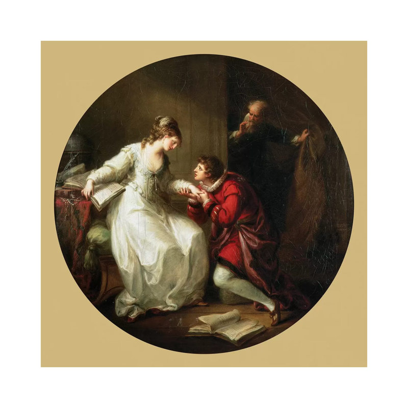 Abelard Soliciting The Hand Of Feloice by Angelica Kauffmann - Wrapped Canvas Print, 45.72cm H x 45.72cm W x 1.91cm D