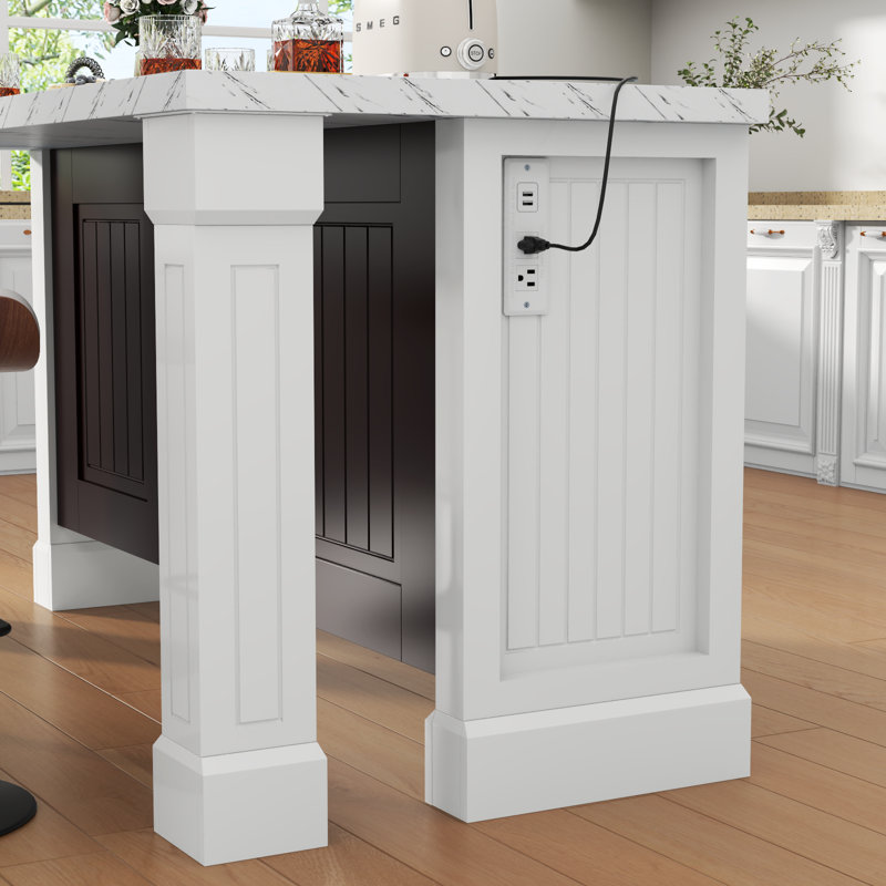 Dining Table With Ro Column,Island Table With Charging Station,Mordern Kitchen Island,Home Bar Unit