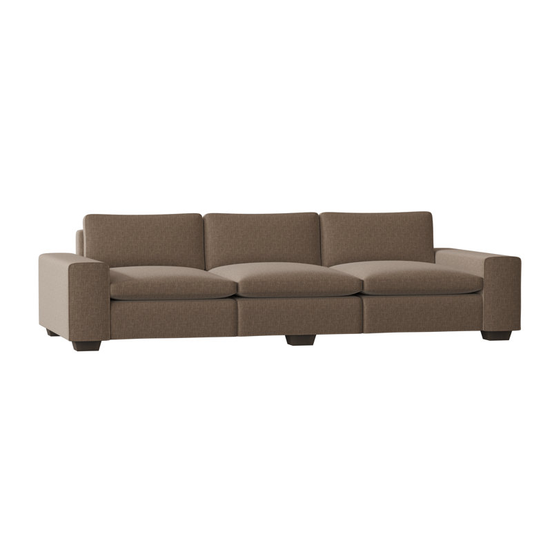 Liam Sofa, Bella Black Performance Velvet, Brown Mahogany