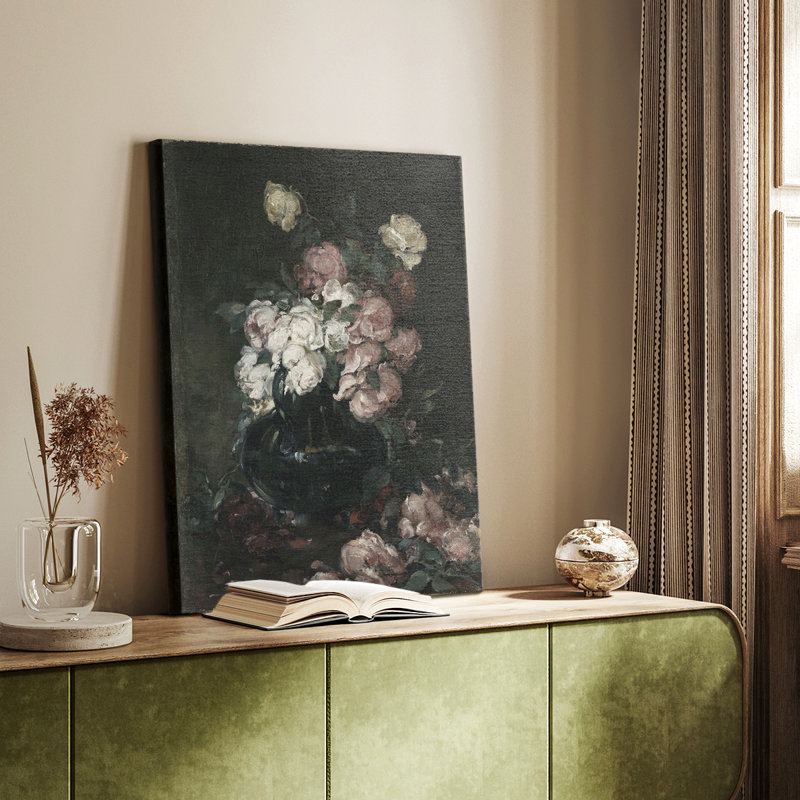 Imprimé floral rétro Lxxxi - galerie sur mesure, H 60 po x l 40 po