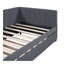 Lit de jour rembourré avec lit gigogne Canapé-lit simple sans sommier, tissu en lin-2126680879