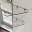 70*190*0.8cm, Frameless Walk-In Shower Enclosure with Dual Glass Shelves, Silver