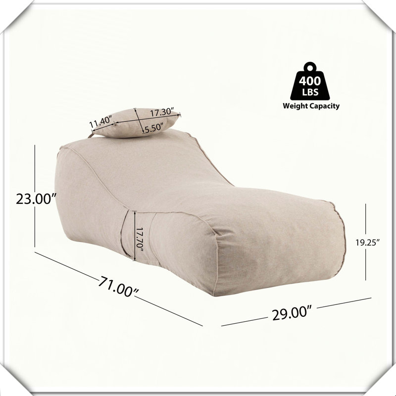 Fauteuil à billes pour l'extérieur, Beige