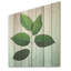 «Green Elegance Leaves I», art mural sur bois de pin naturel-1131032803