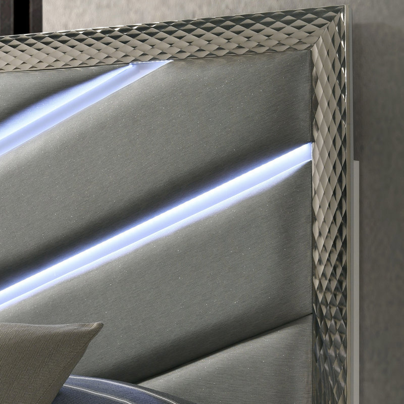 Metropolitan Platform Bed With Led Headboard, King