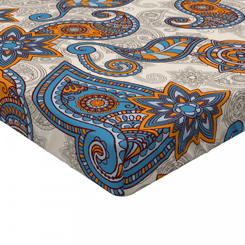 Microfiber Geometric Fitted Sheet, Twin Fitted Sheet