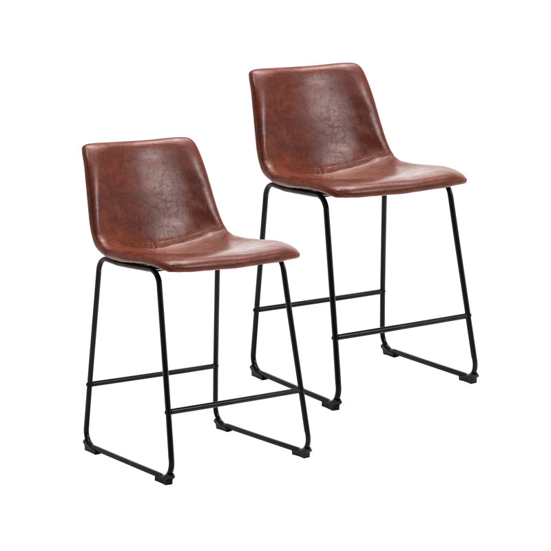 Kaylee Bar Stool, Brown, Counter Stool (26” Seat Height)