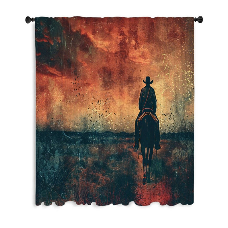 Rideau transparent en polyester Derekia, L 50 po x L 96 po